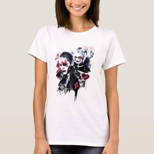 Suicide Squad | Joker & Harley Painted Graffiti T-shirt (Voorkant)