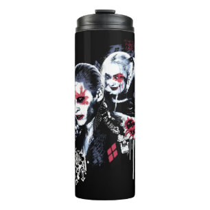 Suicide Squad   Joker & Harley Painted Graffiti Thermosbeker