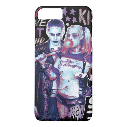 Suicide Squad | Joker & Harley Typografie Foto Case-Mate iPhone Case (Achterkant)