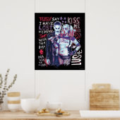 Suicide Squad | Joker & Harley Typografie Foto Poster (Keuken)