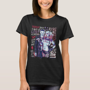 Suicide Squad   Joker & Harley Typografie Foto T-shirt