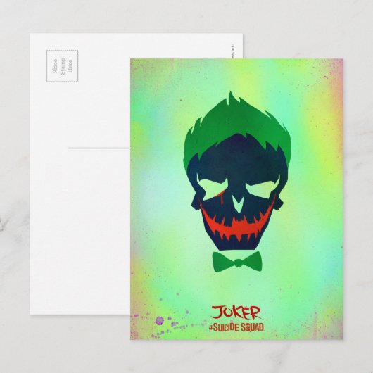 Suicide Squad | Joker Head-pictogram Briefkaart (Voorkant / Achterkant)
