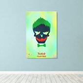 Suicide Squad | Joker Head-pictogram Canvas Afdruk (Insitu (Houten vloer))
