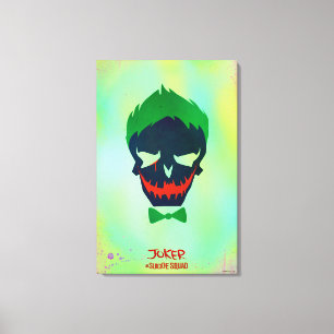 Suicide Squad Joker Head-pictogram Canvas Afdruk