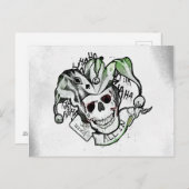 Suicide Squad | Joker Skull "All In" Tattoo Art Briefkaart (Voorkant / Achterkant)