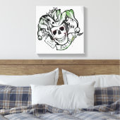Suicide Squad | Joker Skull "All In" Tattoo Art Canvas Afdruk (Insitu (Slaapkamer))