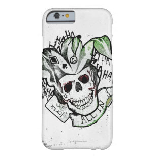 Suicide Squad   Joker Skull "All In" Tattoo Art Barely There iPhone 6 Hoesje