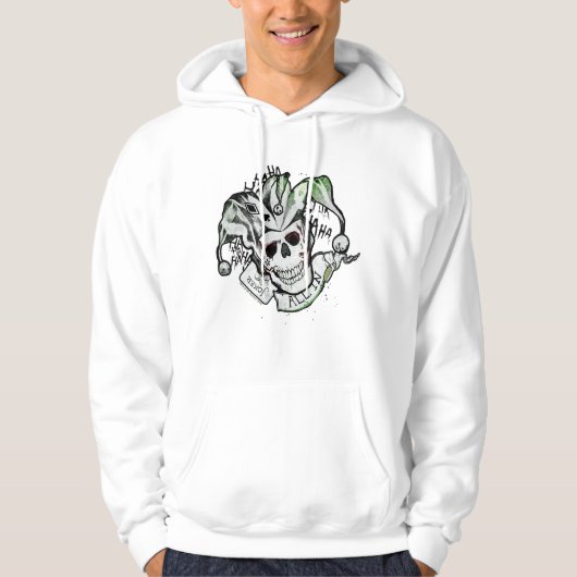 Suicide Squad | Joker Skull "All In" Tattoo Art Hoodie (Voorkant)
