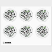 Suicide Squad | Joker Skull "All In" Tattoo Art Ronde Sticker (Vel)