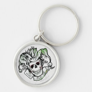 Suicide Squad   Joker Skull "All In" Tattoo Art Sleutelhanger