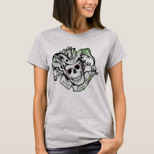 Suicide Squad   Joker Skull "All In" Tattoo Art T-shirt