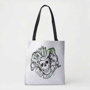 Suicide Squad Joker Skull "All In" Tattoo Art Tote Bag