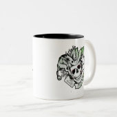 Suicide Squad | Joker Skull "All In" Tattoo Art Tweekleurige Koffiemok (Voorkant rechts)