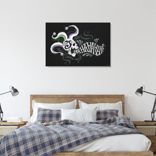 Suicide Squad | Joker Skull - Haha Canvas Afdruk (Insitu (Slaapkamer))
