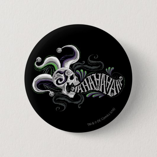 Suicide Squad | Joker Skull - Haha Ronde Button 5,7 Cm (Voorkant)