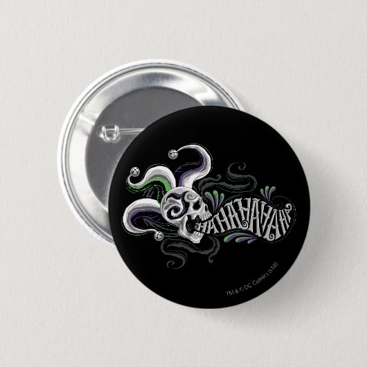 Suicide Squad | Joker Skull - Haha Ronde Button 5,7 Cm (Voorkant /achterkant)