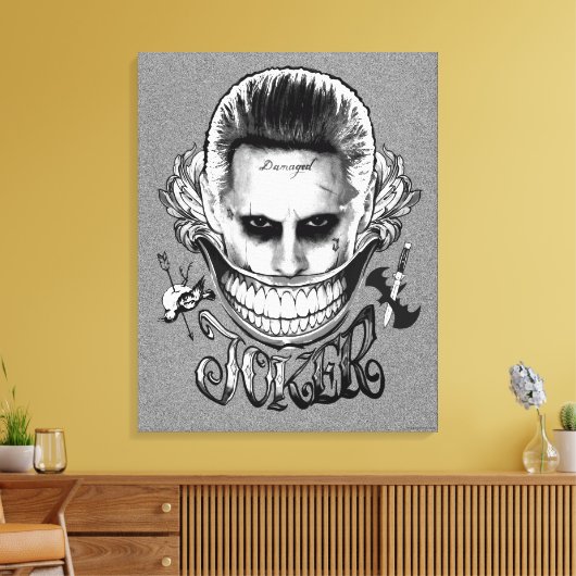 Suicide Squad | Joker Smile Canvas Afdruk (Insitu (Woonkamer))