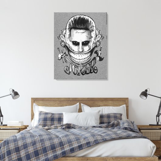 Suicide Squad | Joker Smile Canvas Afdruk (Insitu (Slaapkamer))