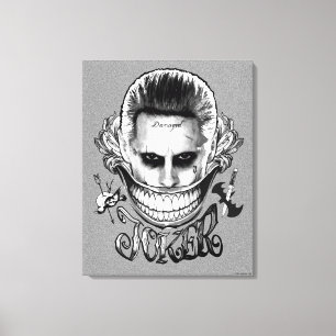 Suicide Squad   Joker Smile Canvas Afdruk
