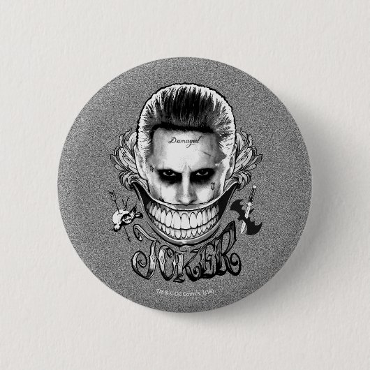 Suicide Squad | Joker Smile Ronde Button 5,7 Cm (Voorkant)