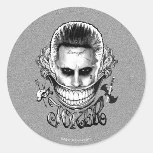 Suicide Squad   Joker Smile Ronde Sticker