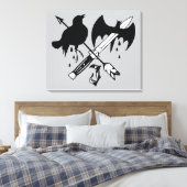 Suicide Squad | Joker-symbool Canvas Afdruk (Insitu (Slaapkamer))