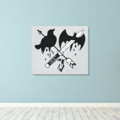 Suicide Squad | Joker-symbool Canvas Afdruk (Insitu (Houten vloer))