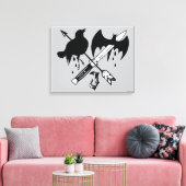 Suicide Squad | Joker-symbool Canvas Afdruk (Insitu (Woonkamer))