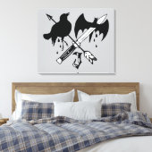 Suicide Squad | Joker-symbool Canvas Afdruk (Insitu (Slaapkamer))