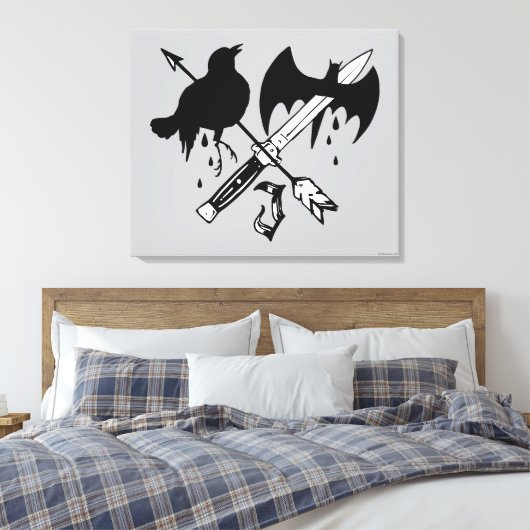 Suicide Squad | Joker-symbool Canvas Afdruk (Insitu (Slaapkamer))