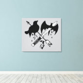 Suicide Squad | Joker-symbool Canvas Afdruk (Insitu (Houten vloer))