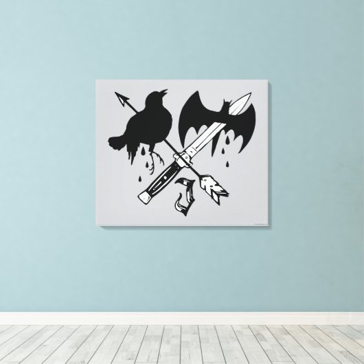 Suicide Squad | Joker-symbool Canvas Afdruk (Insitu (Houten vloer))