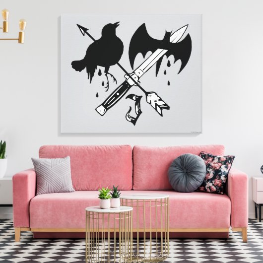 Suicide Squad | Joker-symbool Canvas Afdruk (Insitu (Woonkamer))