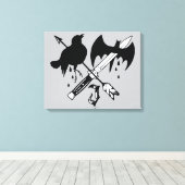 Suicide Squad | Joker-symbool Canvas Afdruk (Insitu (Houten vloer))