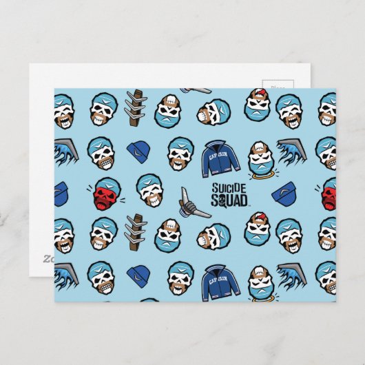 Suicide Squad | Kapitein Boomerang Emoji Pattern Briefkaart (Voorkant / Achterkant)