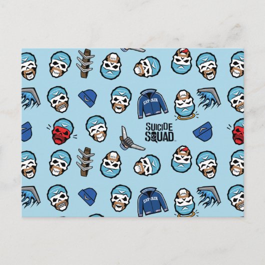 Suicide Squad | Kapitein Boomerang Emoji Pattern Briefkaart (Voorkant)