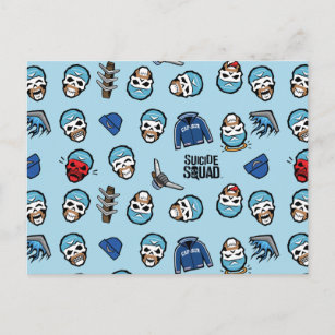 Suicide Squad   Kapitein Boomerang Emoji Pattern Briefkaart