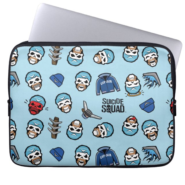 Suicide Squad | Kapitein Boomerang Emoji Pattern Laptop Sleeve (Voorkant)