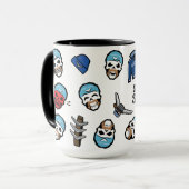 Suicide Squad | Kapitein Boomerang Emoji Pattern Mok (Voorkant links)