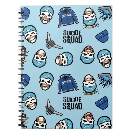 Suicide Squad | Kapitein Boomerang Emoji Pattern Notitieboek (Voorkant)