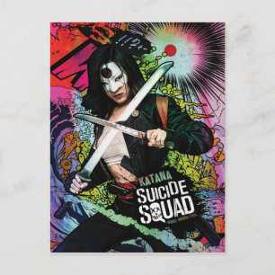 Suicide Squad   Katana Character Graffiti Briefkaart