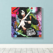 Suicide Squad | Katana Character Graffiti Canvas Afdruk (Insitu (Houten vloer))