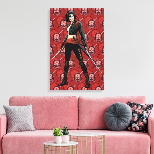 Suicide Squad | Katana Comic Book Art Canvas Afdruk (Insitu (Woonkamer))