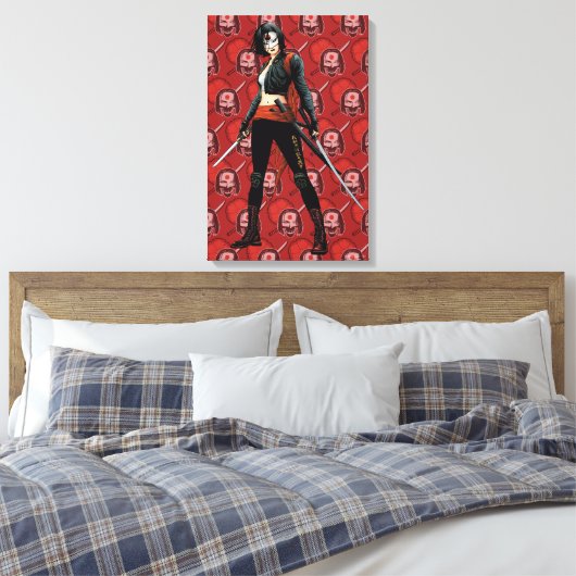 Suicide Squad | Katana Comic Book Art Canvas Afdruk (Insitu (Slaapkamer))
