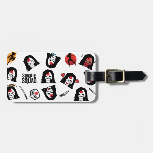 Suicide Squad | Katana Emoji Patroon Bagagelabel (Voorkant horizontaal)