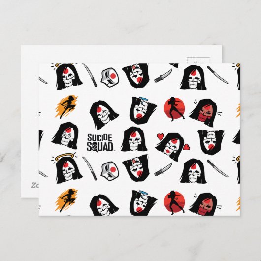 Suicide Squad | Katana Emoji Pattern Briefkaart (Voorkant / Achterkant)