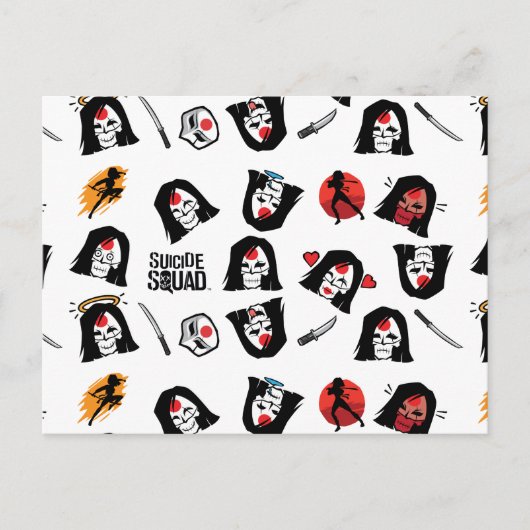 Suicide Squad | Katana Emoji Pattern Briefkaart (Voorkant)