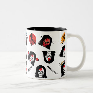 Suicide Squad Katana Emoji Pattern Tweekleurige Koffiemok
