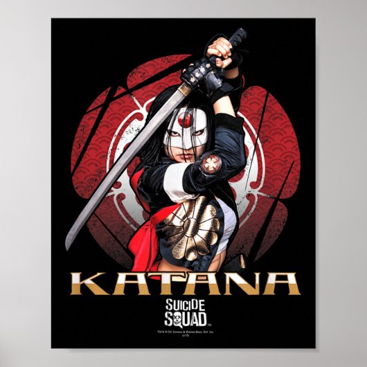 Suicide Squad Katana Flower Poster (Voorkant)