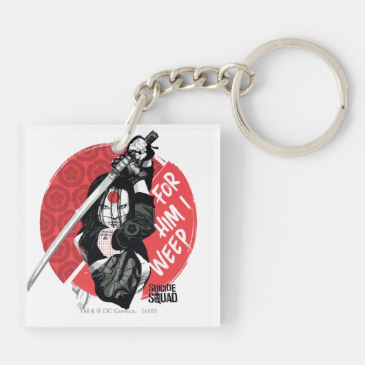 Suicide Squad | Katana "For Him I Weep" Sleutelhanger (Achterkant)